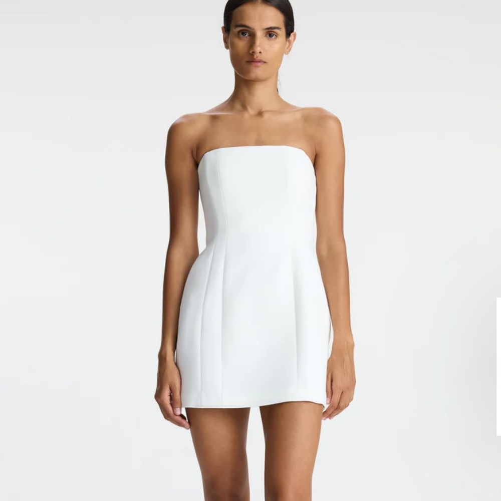 NWT ALC White Elsie Strapless Mini Dress